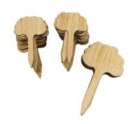 BAZEITFLOW 50Pcs Wooden Garden Labels Plant Tags with Smooth Edges Reusable Decorative Plant Signs for Flower Herb Vegetable Gardening Supplies