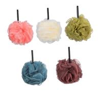 BAZEITFLOW 5pcs Bath Flower Bath Towel Ball Green Scouring Pads Loofah Shower Puff