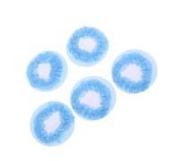 BAZEITFLOW 5pcs Blue Invisible Hair Nets Bun Cover Set for Women and Ballet Dancing Hair Bun Nets Fine Mesh Ornaments for Secure Styling