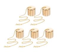 BAZEITFLOW 5pcs Brass Candle Extinguisher Caps Vintage Fire Accessory for Bottle Lamp Shades Retro Snuffer Covers for Safe Wick Flame Home Decoration