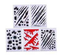 BAZEITFLOW 5pcs Car Crack Pattern Sticker Realistic Durable Decals for Cars Rvs and Walls Easy to Apply and Remove Without Residue Decorative Auto Accessories for Personalizing Vehicles and