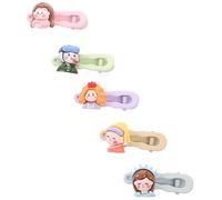 BAZEITFLOW 5pcs Cartoon Wave Hollow Metal Duckbill Snap Hair Clips for Women and, Salon Hair Accessories for Styling and Holding Bangs