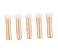 BAZEITFLOW 5pcs Concealer Brushes with Aluminum Handles and High-density Sponge Heads for Undereye Coverage and Spot Concealing, Good Elasticity Makeup Detail Brushes Suitable for Outdoor