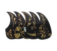 BAZEITFLOW 5pcs Guitar Pick Guard Acoustic Pickguard Plastic Pickguard 7.1x3.9 Inches Large Cutout Classic Vintage Guitar Part Aesthetic Sturdy Fit Design Dual Function Panel for Stage Show