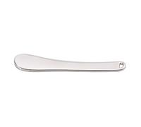 BAZEITFLOW 5pcs Mini Metal Makeup Spatulas Durable Facial Cosmetic Spoons for Face Mask Lotion Cream Moisturizer Mixing and Applying Skincare Products Silver