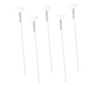 BAZEITFLOW 5pcs Nylon Face Mask Brush Professional Fan Shaped Skincare Applicator Soft Flexible Bristles for Even Facial Treatment and Mask Application