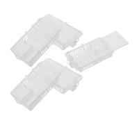 BAZEITFLOW 5PCS Plastic Rearing Cage Box for Beekeeping Supplies with Dual-Compartment Design, Isolation and Transport Tool for Honeybee Rearing and Beekeeper Equipment