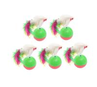 BAZEITFLOW 5PCS Plush Rat Cat Tumbler Interactive Cartoon Mice Design for Indoor Cats Plastic Funny Teaser for Home and Pet Development Play