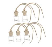 BAZEITFLOW 5pcs Refillable Car Hanging Perfume Bottles Cylindrical Aromatherapy Diffusers Empty Car Air Freshener Pendants for Essential Oils Fresh Scent Interior Decor