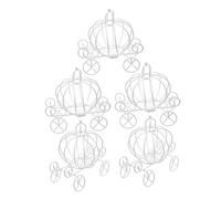 BAZEITFLOW 5pcs Wedding Candy Box Metal Carriage Box Pumpkin Shape Candy Packaging for Party Decor Sweet Favor