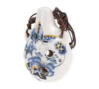 BAZEITFLOW 6-hole Alto Ocarina Ceramic Instrument for Beginner with Uniform Beautiful Sound Portable Mini Wind Instrument for Practice and Performance