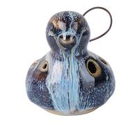 BAZEITFLOW 6-hole Ceramic Bird Ocarina Flute with Carry Cord, Portable Wind Musical Instrument for Beginners and Performers, Random String Color, Suitable for Travel and Outdoor Playing