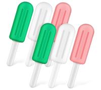 BAZEITFLOW 6 Pcs Silicone Popsicle Chewies with Handles for Jaw Training and Braces Care Lightweight Orthodontic Chew for Adults Safe Bpa Mouth Guard Alternative