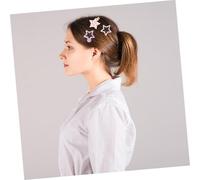 BAZEITFLOW 6 pcs Star-shaped Decorative Hair Clips for Women and Small Snap Hair Barrettes Plastic and Metal Mini Accessories for Daily Use Parties and