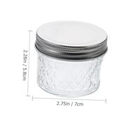 BAZEITFLOW 6 Pcs Transparent Glass Storage Bottles Heat Resistant Jam Honey Pickle Jars for Home Kitchen Clear Multipurpose Sealed Containers