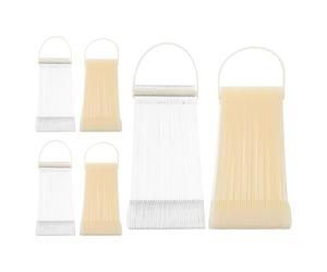 BAZEITFLOW 6 Sets Fan-shaped Nail Color Sample Display Sticks with Fixed Ring Plastic Nail Polish Color Palette for Salon and Personal Manicure Art Practice Tech Essentials Organizer