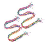 BAZEITFLOW 60pcs Colorful Hair Strings for Braids Gradient Multi-color Hair Wrap Ribbons Reusable Braiding Bands for Women Lightweight DIY Styling Accessories for Parties and Sports