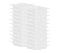 BAZEITFLOW 60pcs Lab Weighing Boats Plastic Measuring Trays for Powder and Liquid Reusable Square Weigh Boat Laboratory Scale Dishes for Precise Sample Measurement