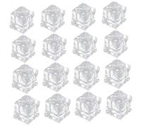 BAZEITFLOW 60pcs Simulated Ice Cubes Acrylic Crystal Fake Ice Cubes for Photography Props Reusable Decorative for Home Party