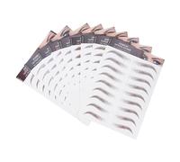 BAZEITFLOW 6d Waterproof Hair-like Eyebrow Tattoo Stickers 9 Sheets Temporary Brow Stickers Natural Brown Water Transfer Makeup for Daily Use