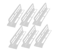 BAZEITFLOW 6pcs Adjustable Fridge Organizer Dividers Plastic Partition Clips for Refrigerator Shelves Anti-slip Reusable Storage Separators Compatible with All Fridge Models to Maximize Space