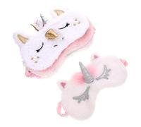 BAZEITFLOW 6Pcs Adorable Masks Soft Plush Eye Patch for Sleeping Travel Light-Blocking Breathable Material Comfortable Household Eye Mask