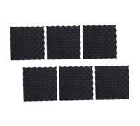 BAZEITFLOW 6pcs Black Egg Crate Foam Acoustic Panels Fire-resistant Sound Insulation Board Thick Cushioning Foam for Shock Absorption and Packaging Protection
