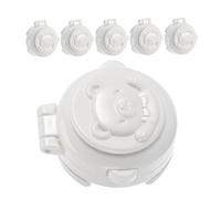 BAZEITFLOW 6pcs Button Safety Lock for Car and Washing Machine Childproof One Click Start Protection Covers for Home Appliance Accessories