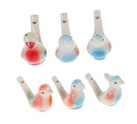 BAZEITFLOW 6pcs Ceramic Bird Whistles for Musical Early Learning Safe Non-toxic Water Bird Playthings for Parties Birthdays and Educational Entertainment