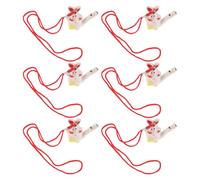 BAZEITFLOW 6Pcs Ceramic Bird Whistles with Hanging Rope - Animal-Shaped Waterfowl Whistle Set, Creative Clay Bird Chirping Call for Outdoor Training, Party, and Musical Instrument Use