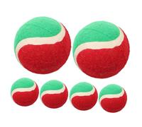 BAZEITFLOW 6pcs Christmas Tennis Toy Dog Ball Pet Toys Bite Resistant Outdoor Small Dog Puppy Ball Training for Small