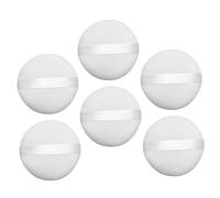 BAZEITFLOW 6PCS Durable Cosmetic Powder Puff Large Round Velour Makeup Puff for Foundation Blusher Concealer and Highlighter Reusable Portable Easy to Care