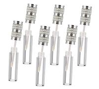 BAZEITFLOW 6pcs Empty Lip Gloss Tubes Refillable Plastic Containers with Rhinestone Design Lightweight Portable for Lip Balm and Oil Storage