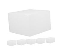 BAZEITFLOW 6pcs Foam Cake Dummy for Practice Decorating and Fake Cake Display Square Foam Blocks with Stable Base for Wedding Birthday Shower DIY Crafts