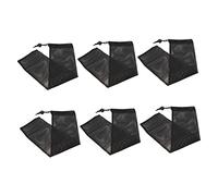 BAZEITFLOW 6pcs Hanging Mesh Bird Feeding Bags Black Outdoor Finch Feeder Pouches No Leakage Seed Container Lightweight for Garden Trees and Bird Cages
