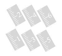 BAZEITFLOW 6pcs Height Ruler Template Feet Vertical Growth Measurement Stencil for Boys and Girls Decor Measurement Chart for Wall