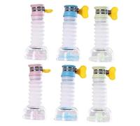 BAZEITFLOW 6pcs Kitchen Sink Faucet Filters with Activated Carbon Rotatable Water Purifier for Tap Plastic Faucet Head Filter to Reduce Impurities and Prevent Splashing Suitable for Home