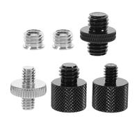 BAZEITFLOW 6pcs Mic Thread Adapter for Microphone Stand Conversion Mini Screw Adapter for Desk Tripod Mounts Compatible with Male and Female Threads Efficient Audio Equipment Integration