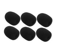 BAZEITFLOW 6pcs Mini Lavalier Microphone Windscreen Foam Covers for Wireless Headset Mic, Lapel Mic Sponge Protectors 25x20x6mm, Noise Reduction for Vlogging and Presentations
