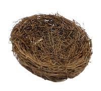 BAZEITFLOW 6pcs Rattan Bird Nests Decorative Bird Nest Decorations with Fine Workmanship Not Easily Broken for Home Decor and Garden Photo Props