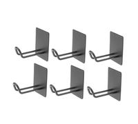 BAZEITFLOW 6pcs Self Adhesive Wall Hooks 304 Stainless Steel Heavy Duty Hanging Hooks No Drilling Door Mount for Kitchen and Bathroom