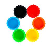 BAZEITFLOW 6pcs Silicone Reptile Feeding Bowls with Wide Rim Shallow Design for Lizards and Turtles, Small Non-toxic Terrarium Feeder Cups Suitable for Reptile and Amphibian Random Color