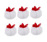 BAZEITFLOW 6pcs Soft Plush Powder Puff for Loose and Pressed Powder Gentle Makeup Applicator for Newborn and All Skin Types Lightweight Travel-friendly Cosmetic Cushion for Face and Body