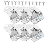 BAZEITFLOW 6pcs Stainless Steel Microphone Holders with Screws Mic Clip Hooks for Cb and Recording Microphones Easy Installation Holder Clips for Mobile and Studio Use