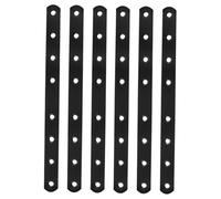 BAZEITFLOW 6pcs Straight Corner Brace Brackets Heavy Duty Cabinet Support for Kitchen Bathroom Shelves Furniture Mending Plates Flat Angle Brackets with Screws for Secure Installation