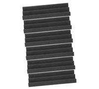 BAZEITFLOW 6pcs Trapezoidal Soundproof Block Acoustic Panel Sponge Soundproofing Board Black High-end Style for Vocal Rooms Acoustic Treatment and Sound Control