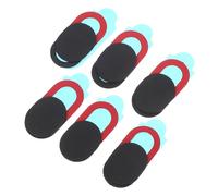 BAZEITFLOW 6PCS Webcam Privacy Cover Slider Oval Black with Red Frame Durable Compact Webcam Protector for Laptop Tablet Smartphone Security Privacy Screen Shield