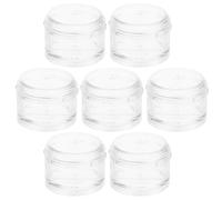 BAZEITFLOW 7-Day Portable Round Pill Organizer 7 Compartments Mini Sealed Medicine Case for Travel and Daily Use, Stackable Small Medicine Storage Box White