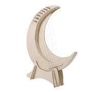 BAZEITFLOW 7-string Wooden Lyre Harp Set Base Portable Small Harp for Beginners Music Learning Instrument for Adults and Boys and Girls
