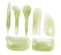 BAZEITFLOW 7Pcs Body and Face Gua Sha Massager Mixed Style High-grade Material Smooth Edges for Safe Facial and Full-body Massage Therapy Gift for Women